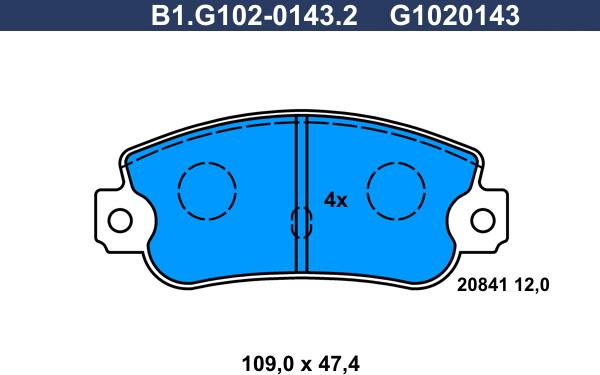 Galfer B1.G102-0143.2 - Bremžu uzliku kompl., Disku bremzes autospares.lv