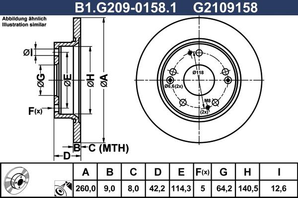 Galfer B1.G209-0158.1 - Bremžu diski www.autospares.lv