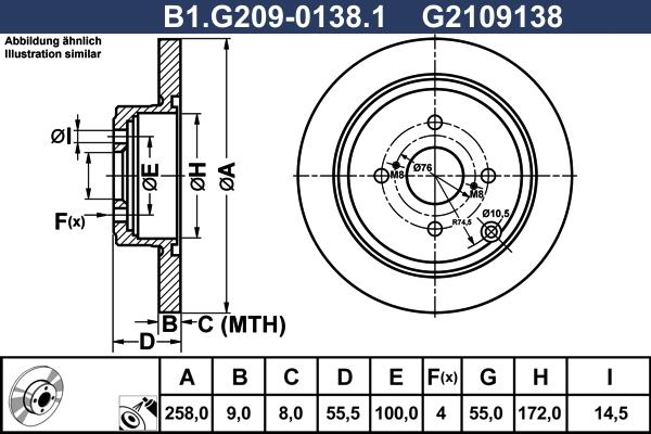 Galfer B1.G209-0138.1 - Тормозной диск www.autospares.lv