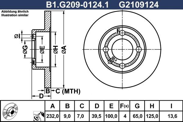 Galfer B1.G209-0124.1 - Bremžu diski www.autospares.lv