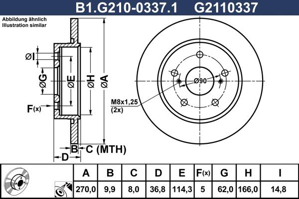 Galfer B1.G210-0337.1 - Bremžu diski www.autospares.lv