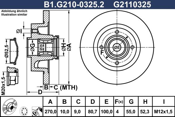 Galfer B1.G210-0325.2 - Bremžu diski autospares.lv