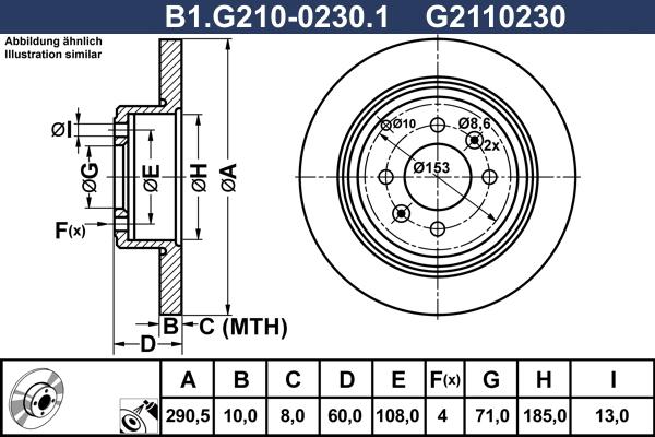 Galfer B1.G210-0230.1 - Bremžu diski www.autospares.lv