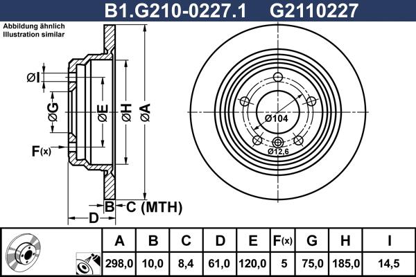 Galfer B1.G210-0227.1 - Bremžu diski autospares.lv