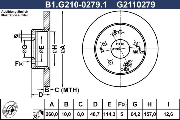 Galfer B1.G210-0279.1 - Bremžu diski www.autospares.lv
