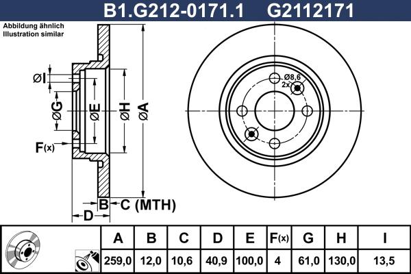 Galfer B1.G212-0171.1 - Bremžu diski www.autospares.lv