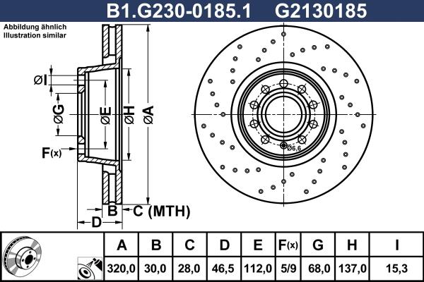 Galfer B1.G230-0185.1 - Bremžu diski autospares.lv