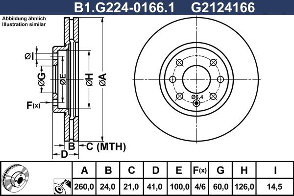 Galfer B1.G224-0166.1 - Bremžu diski autospares.lv