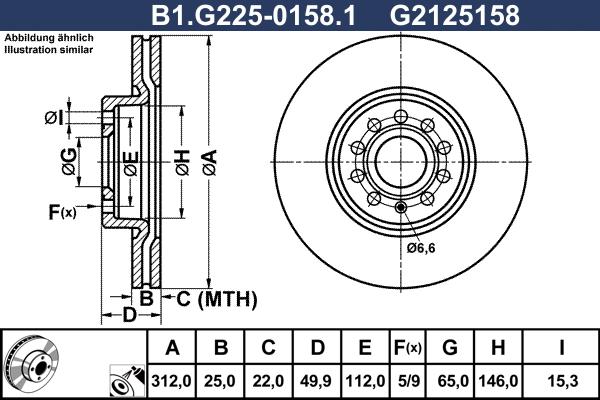 Galfer B1.G225-0158.1 - Bremžu diski www.autospares.lv