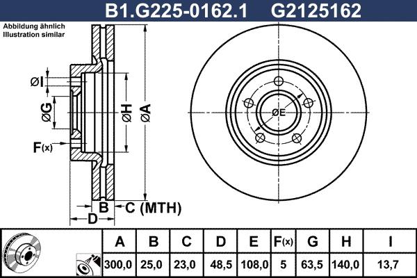 Galfer B1.G225-0162.1 - Bremžu diski autospares.lv