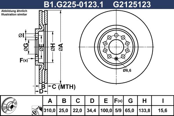 Galfer B1.G225-0123.1 - Bremžu diski www.autospares.lv