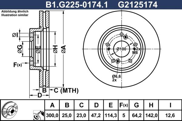 Galfer B1.G225-0174.1 - Bremžu diski www.autospares.lv