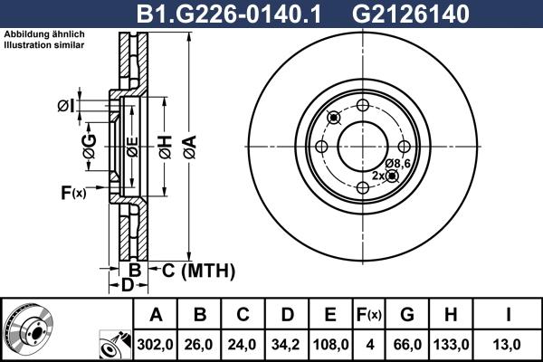 Galfer B1.G226-0140.1 - Тормозной диск www.autospares.lv