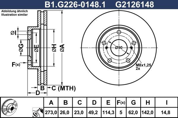 Galfer B1.G226-0148.1 - Bremžu diski autospares.lv