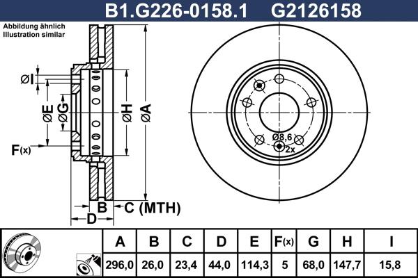 Galfer B1.G226-0158.1 - Bremžu diski www.autospares.lv