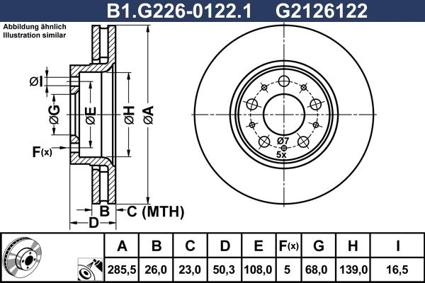 Galfer B1.G226-0122.1 - Bremžu diski www.autospares.lv