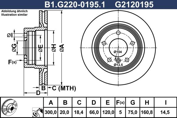 Galfer B1.G220-0195.1 - Bremžu diski autospares.lv