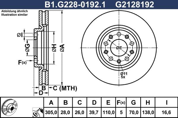 Galfer B1.G228-0192.1 - Bremžu diski www.autospares.lv