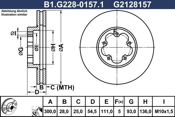 Galfer B1.G228-0157.1 - Bremžu diski www.autospares.lv