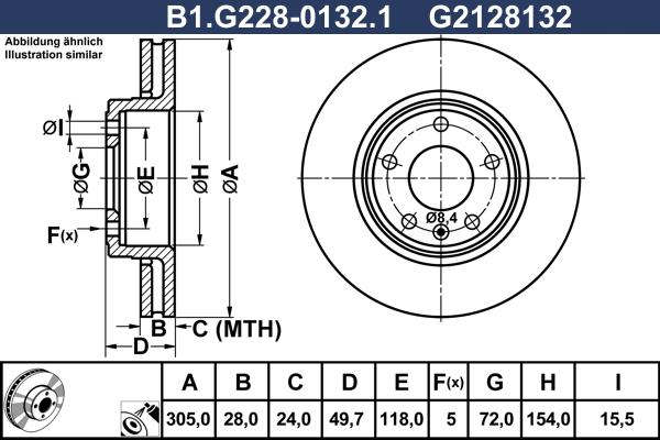 Galfer B1.G228-0132.1 - Brake Disc www.autospares.lv