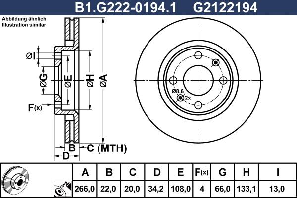 Galfer B1.G222-0194.1 - Тормозной диск www.autospares.lv