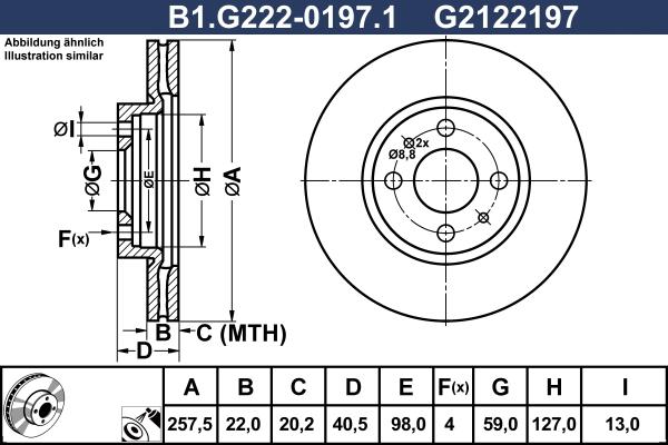 Galfer B1.G222-0197.1 - Bremžu diski www.autospares.lv