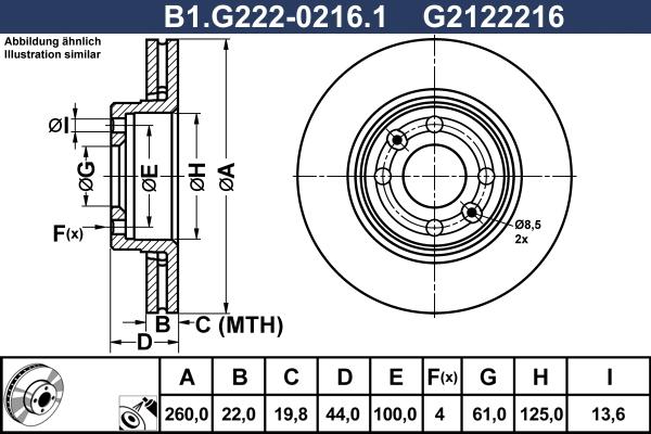 Galfer B1.G222-0216.1 - Bremžu diski www.autospares.lv