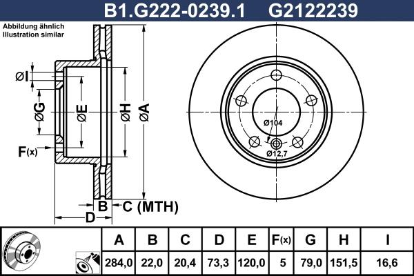 Galfer B1.G222-0239.1 - Bremžu diski www.autospares.lv