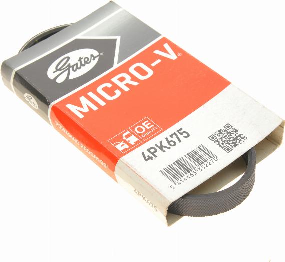 Gates 4PK675 - V-Ribbed Belt www.autospares.lv