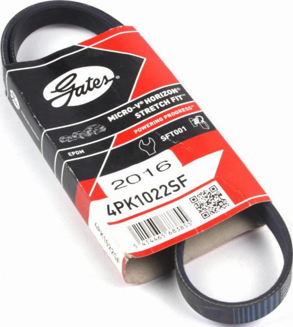 Gates 4PK1022SF - Ķīļrievu siksna autospares.lv