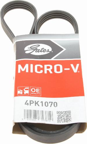 Gates 4PK1070 - Ķīļrievu siksna autospares.lv