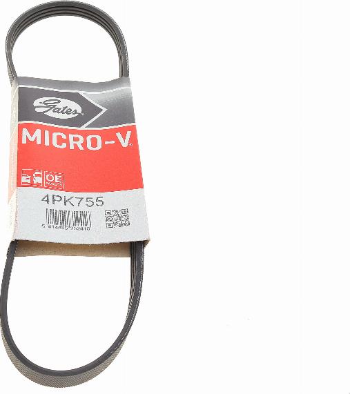 Gates 4PK755 - V-Ribbed Belt www.autospares.lv