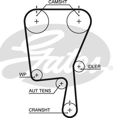 Gates 5490XS - Timing Belt www.autospares.lv