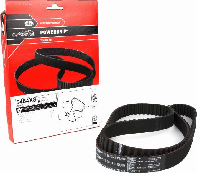 Gates 5484XS - Зубчатый ремень ГРМ www.autospares.lv