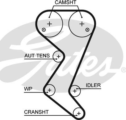 Gates 5608XS - Зубчатый ремень ГРМ www.autospares.lv