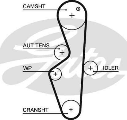 Gates 5617XS - Зубчатый ремень ГРМ www.autospares.lv