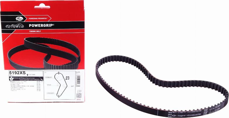 Gates 5192XS - Timing Belt www.autospares.lv