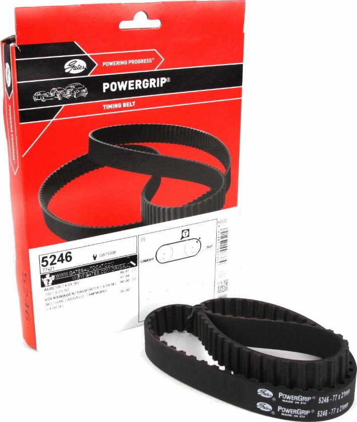 Gates 5246 - Зубчатый ремень ГРМ www.autospares.lv