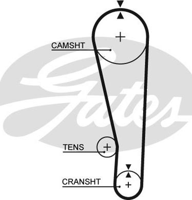 Gates 5268 - Зубчатый ремень ГРМ www.autospares.lv