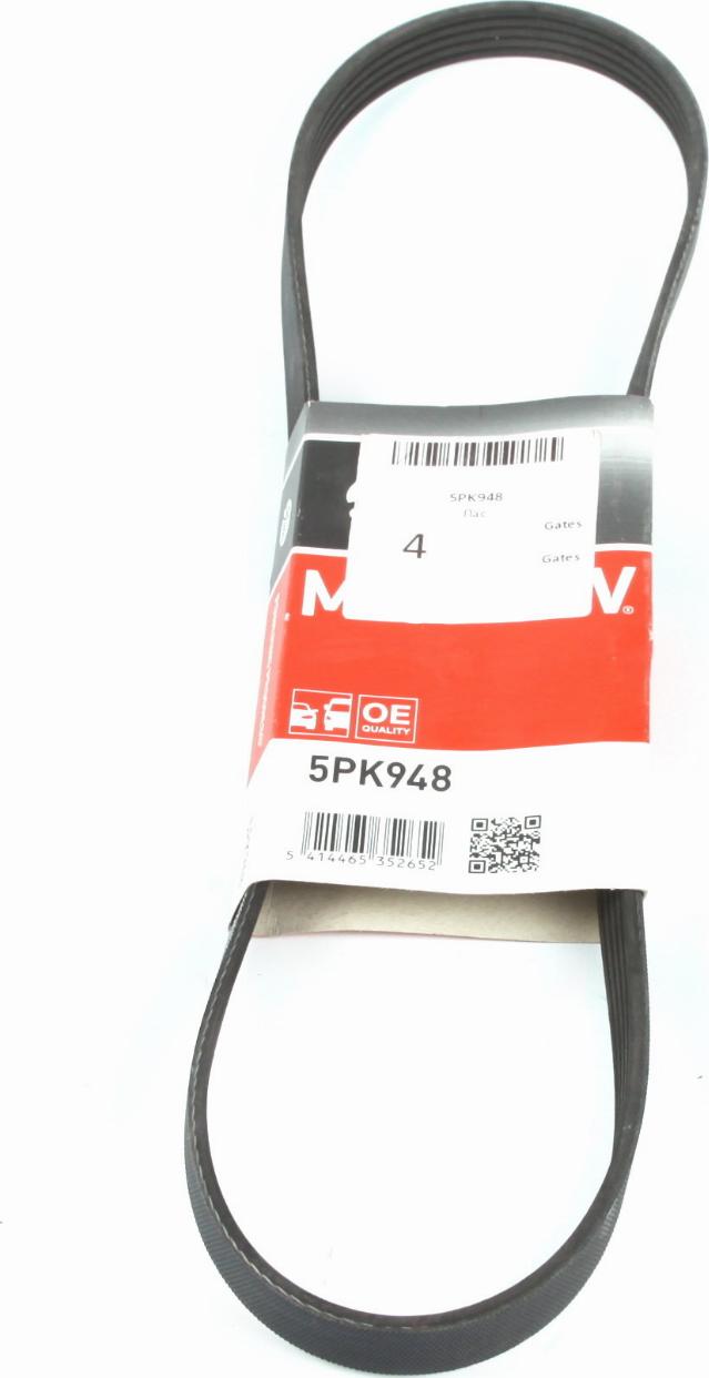 Gates 5PK948 - Ķīļrievu siksna autospares.lv