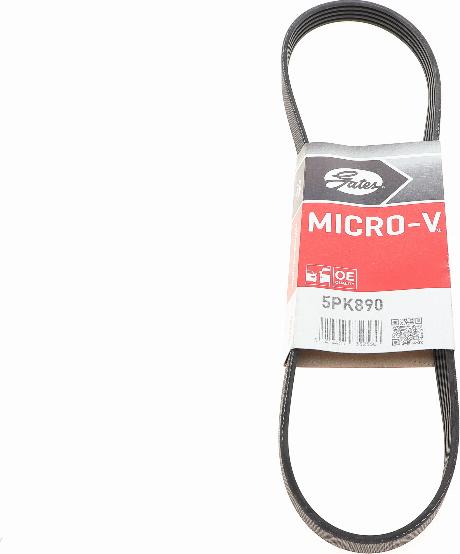 Gates 5PK890 - V-Ribbed Belt www.autospares.lv