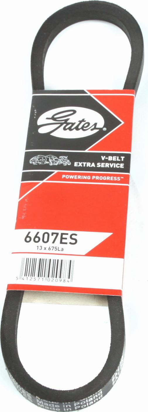 Gates 6607ES - Клиновой ремень, поперечные рёбра www.autospares.lv