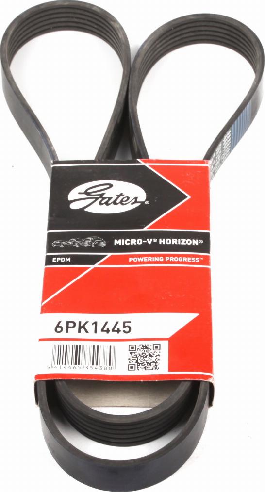 Gates 6PK1445 - Ķīļrievu siksna autospares.lv