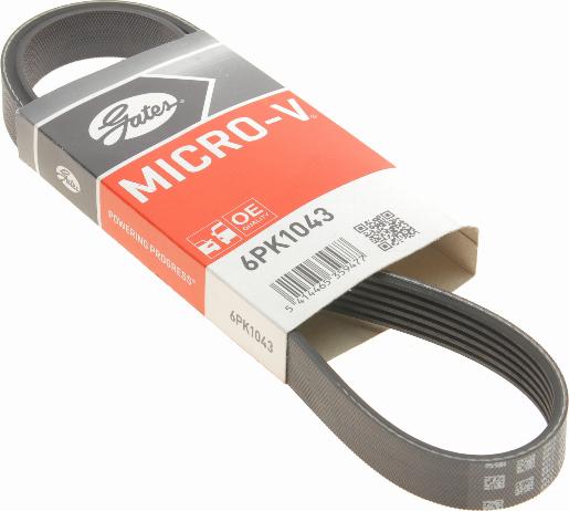 Gates 6PK1043 - V-Ribbed Belt www.autospares.lv