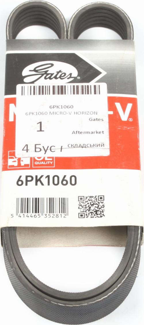 Gates 6PK1060 - Поликлиновой ремень www.autospares.lv