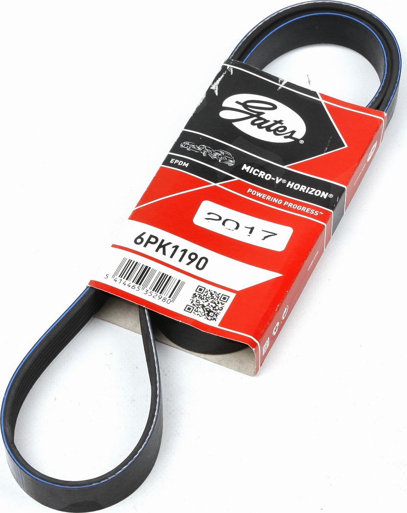 Gates 6PK1190 - Ķīļrievu siksna autospares.lv