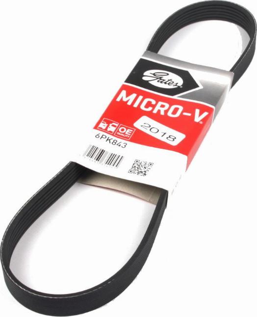 Gates 6PK843 - V-Ribbed Belt www.autospares.lv