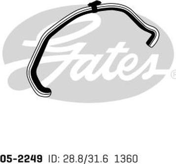 Gates 05-2249 - Radiatora cauruļvads www.autospares.lv