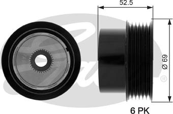 Gates OAP7101 - Piedziņas skriemelis, Ģenerators www.autospares.lv