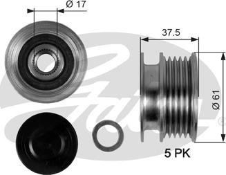 Gates OAP7108 - Piedziņas skriemelis, Ģenerators autospares.lv